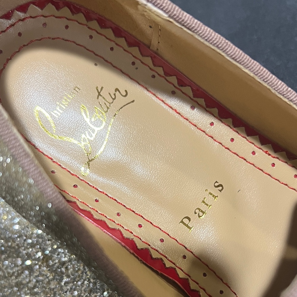 Christian Louboutin Sparkling Loafers - Gold, unisex, BRAND NEW. EU SIZE 38 - Picture 6 of 12